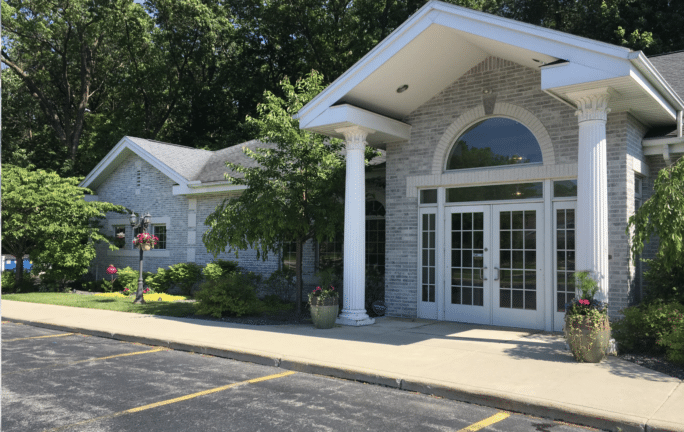 Exterior view of Toledo Periodontics office in Toledo, Ohio, featuring the practice entrance.